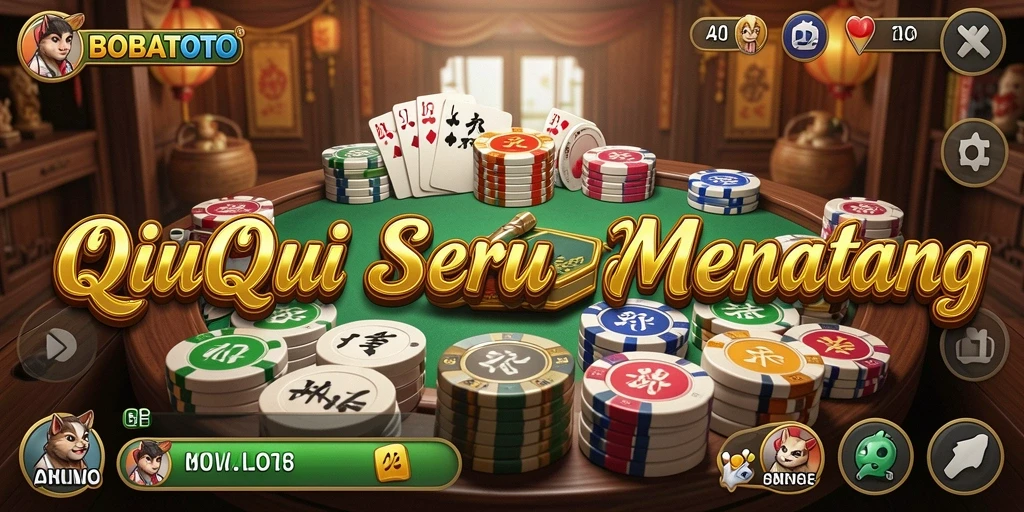 Screenshot BOBATOTO menampilkan gameplay seru permainan QiuQiu.