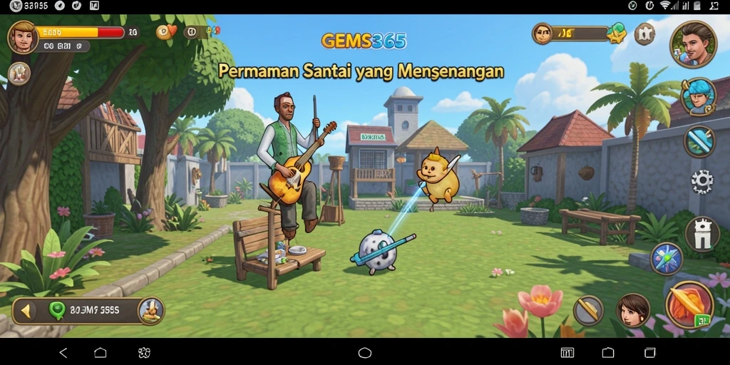 Tampilan gameplay GEMS365 yang cerah dan mengasyikkan.
