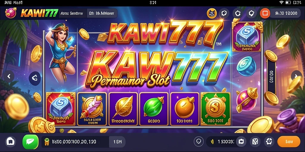 Tampilan gameplay KAWI777 yang memukau dan penuh warna.