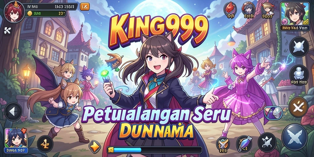 Menampilkan karakter anime beraksi dalam pertarungan epik.