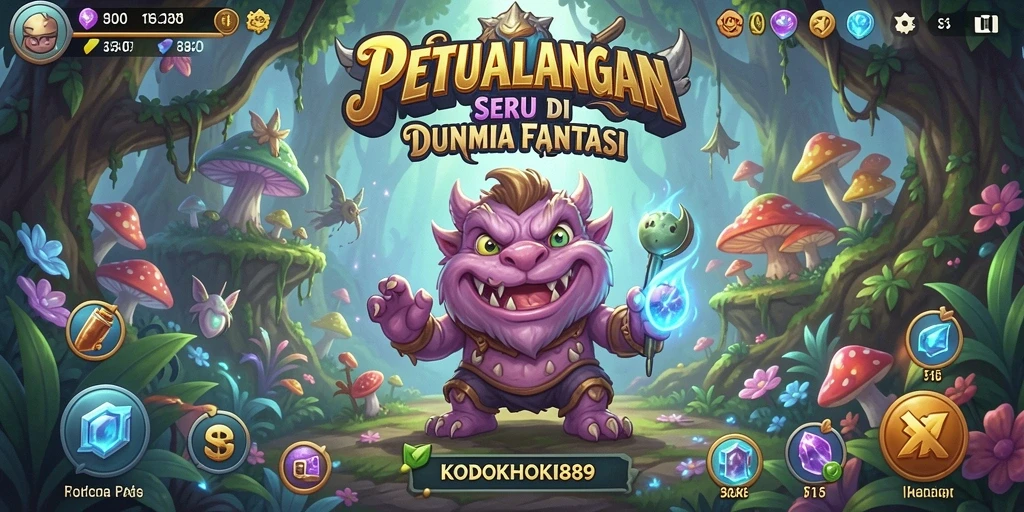 Tangkapan layar gameplay KODOKHOKI889 yang menunjukkan eksplorasi dunia petualangan.