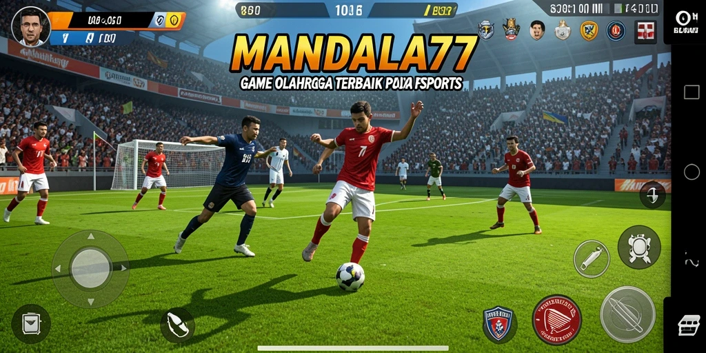 Screenshot gameplay MANDALA77 yang menampilkan momen seru dalam pertandingan olahraga.