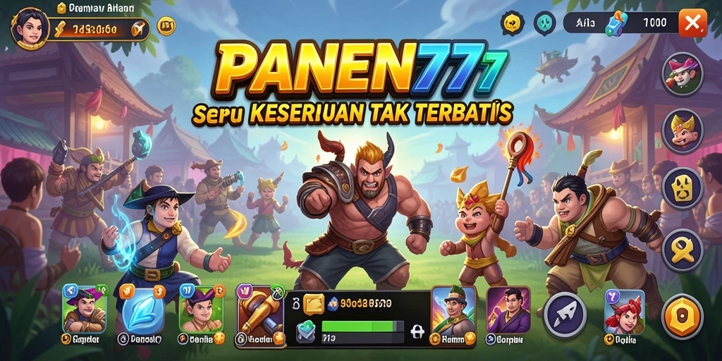 Tampilan gameplay seru dan berwarna-warni dari PANEN77.