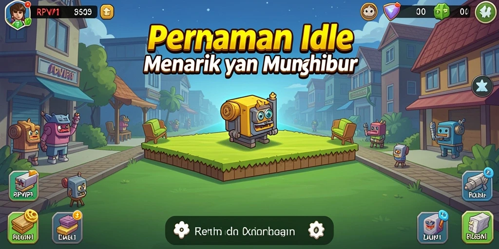 Tampilan gameplay RPVIP1 dengan elemen Idle yang unik.
