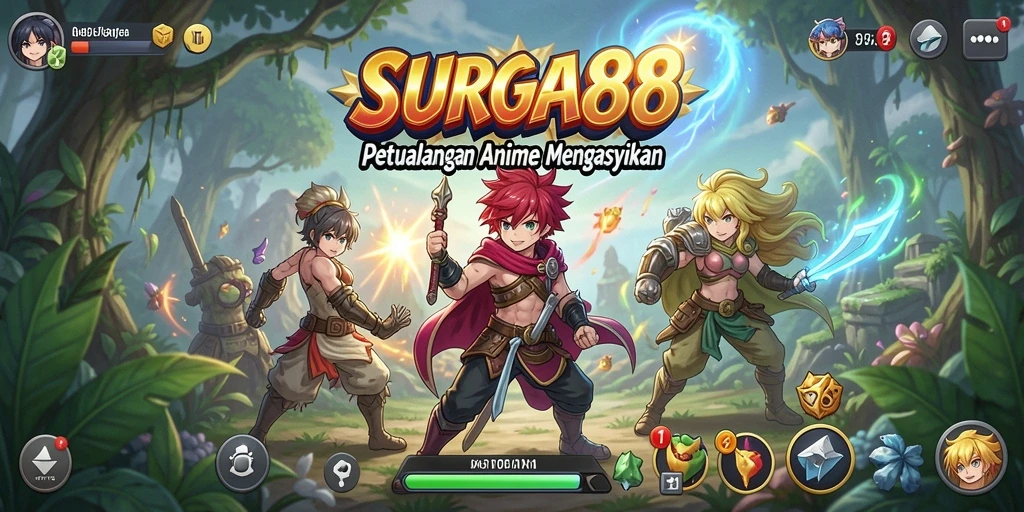 Menampilkan gameplay seru di dunia Anime yang imersif.